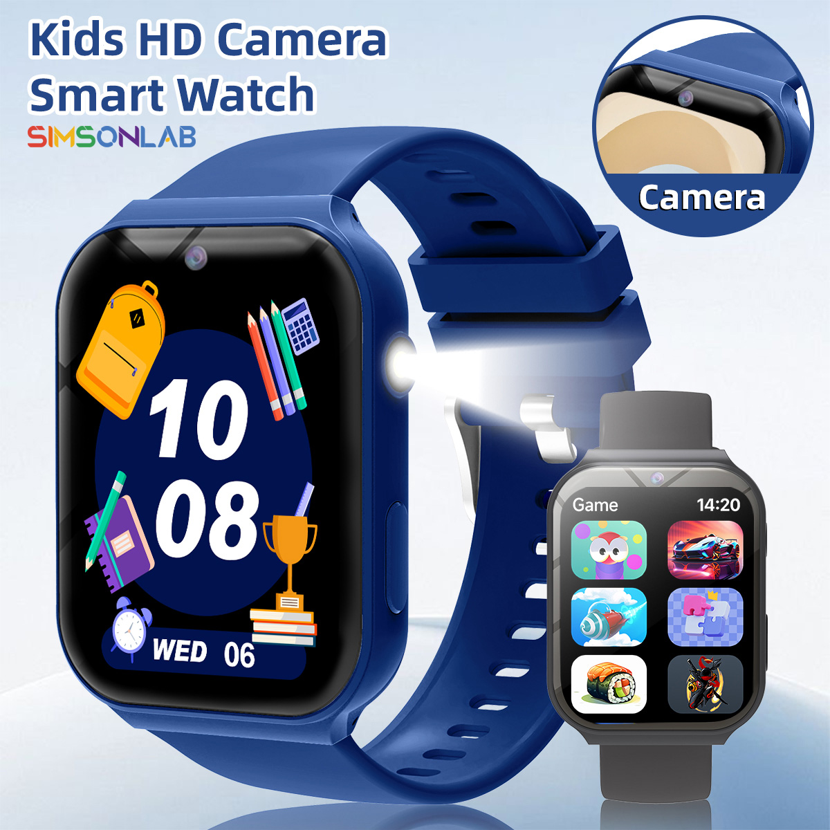 Smartwatch Watches Birthday Gift For Boys - Study Partners for Kids HD Camera