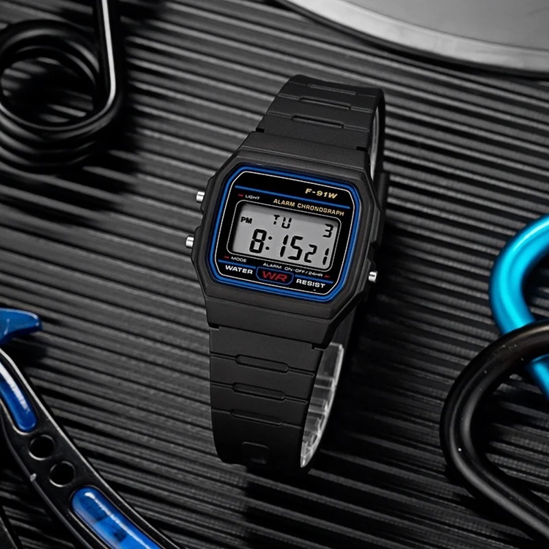 Vintage Digital Watch - Classic F‑9100W Digital Watch Men Women