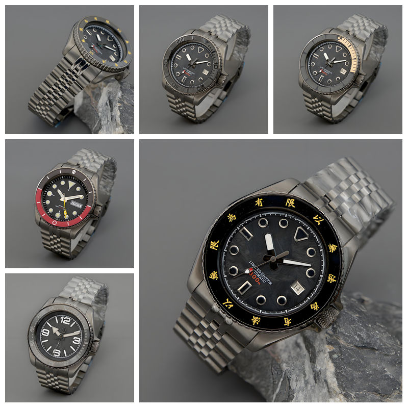 Vintage Digital Watch - Gun Colour SKX007 Dive Men's Watch