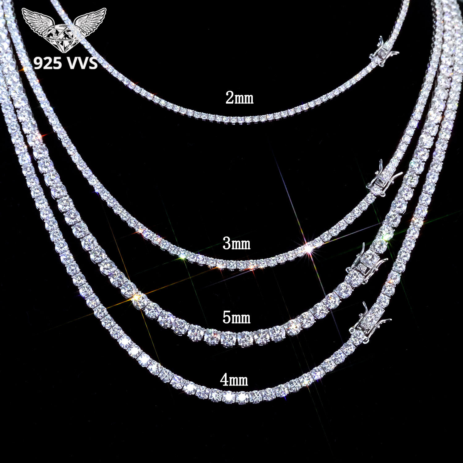 Vs Smartwatch - 925 VVS Moissanite Tennis Chain Fine