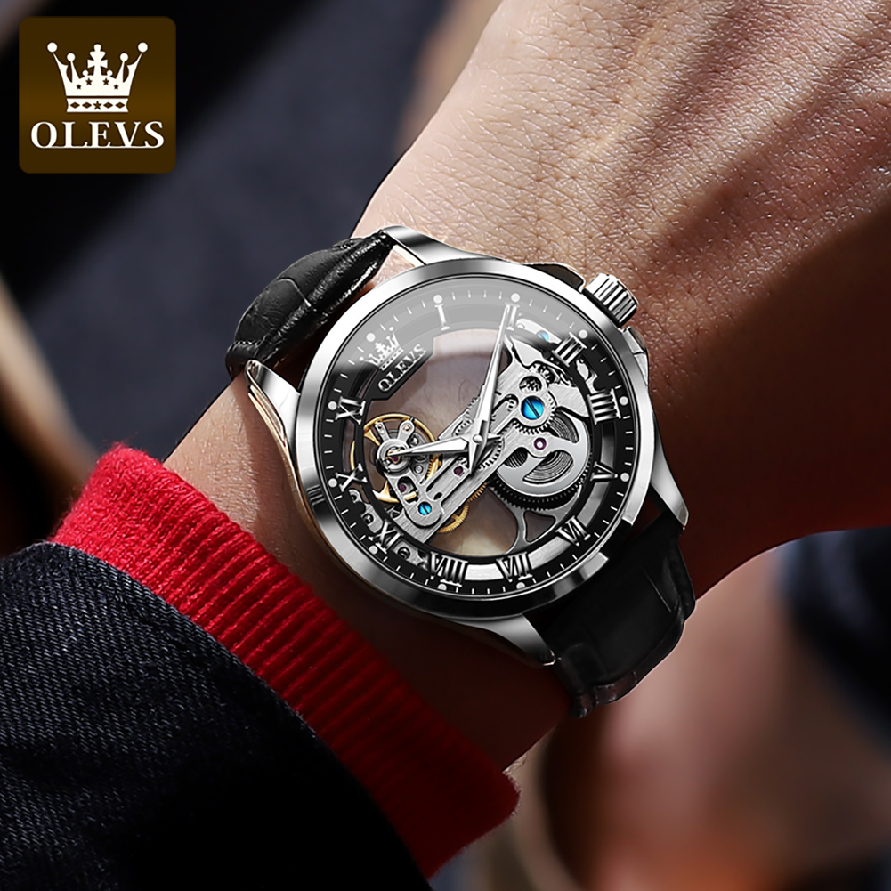 OLEVS Couple Watches Original  - Skeleton Mechanical Watch ulasan dan harga