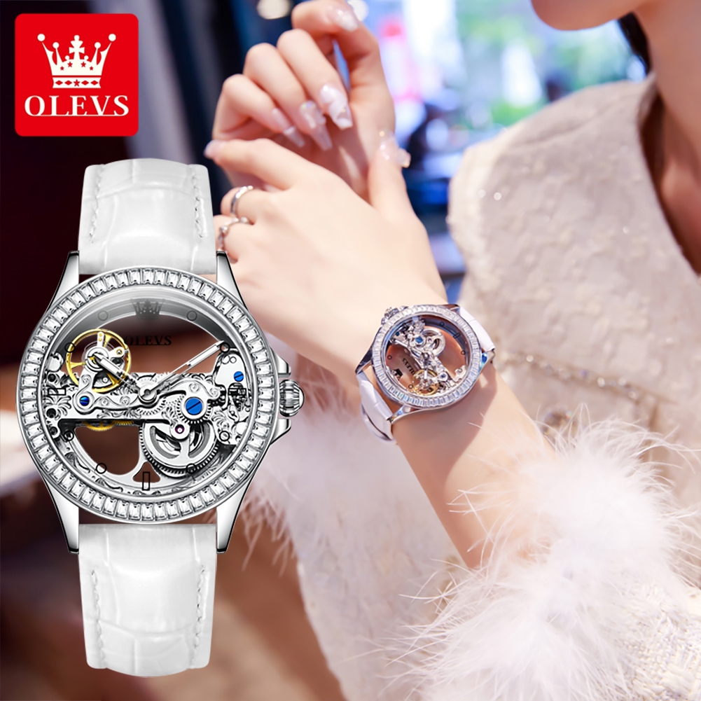 OLEVS Couple Watches Original  - Skeleton Mechanical Watch ulasan dan harga