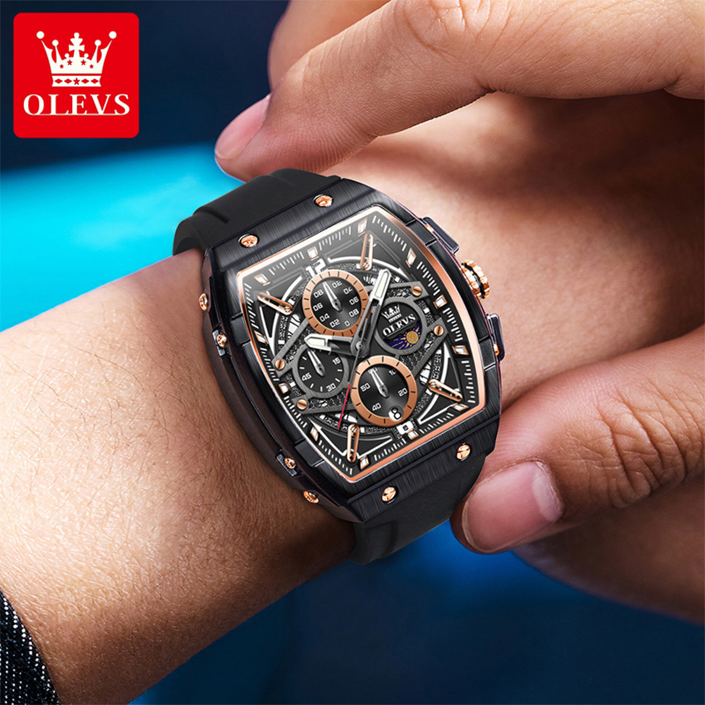 OLEVS 2975 Men's Watch Fashion - Skeleton Mechanical Watch ulasan dan harga