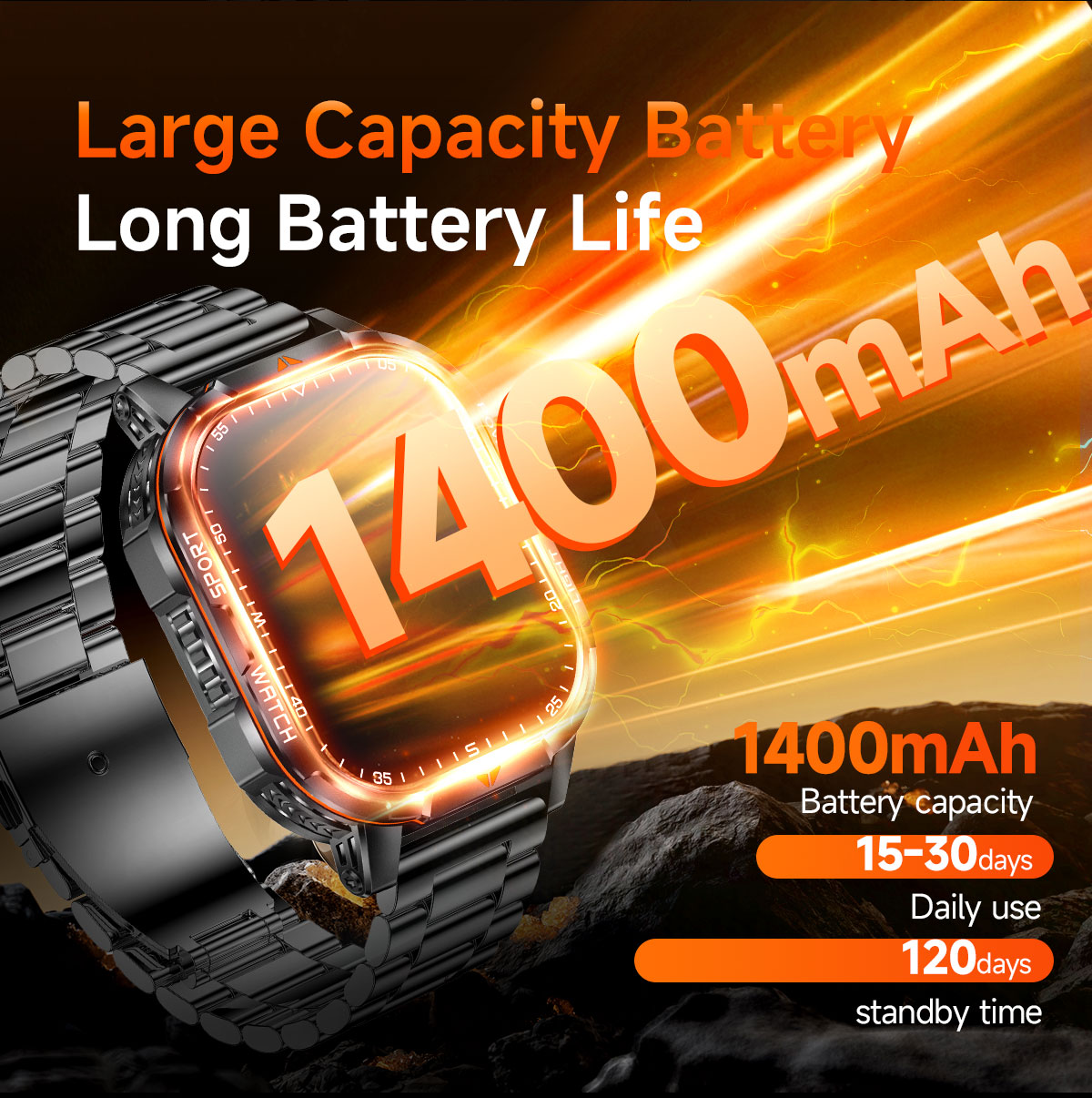 2026 New 1400mAh Super Large B - Smartwatch Sports Watches For Women ulasan dan harga