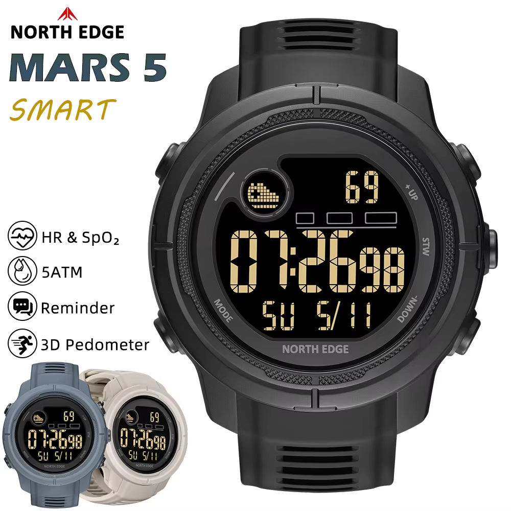 NORTH EDGE NEW MARS 5 Men's Di - Smartwatch Sports Watches For Women ulasan dan harga