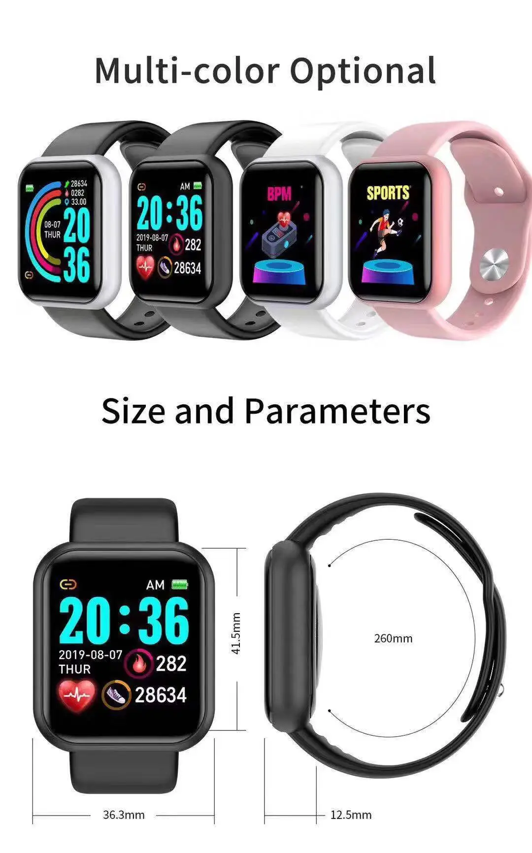 D20 Pro Smart Watch Men Y68 Sm - Watch Smartwatch Android ulasan dan harga