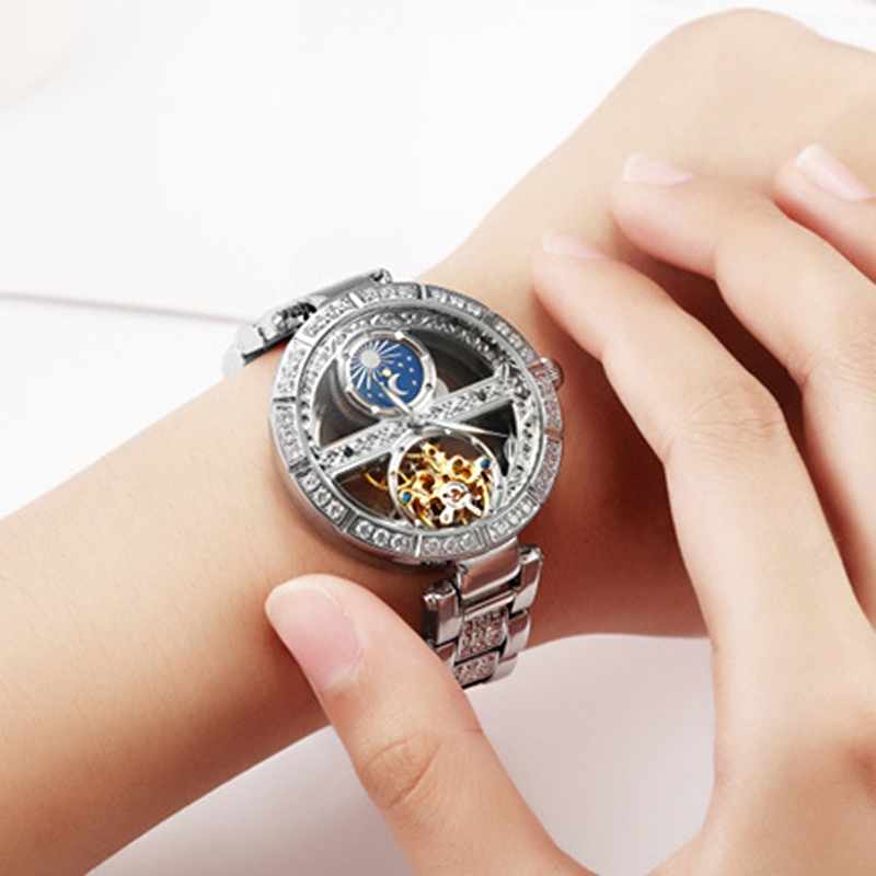 Ladies Watch Automatic Woman L - Skeleton Mechanical Watch ulasan dan harga