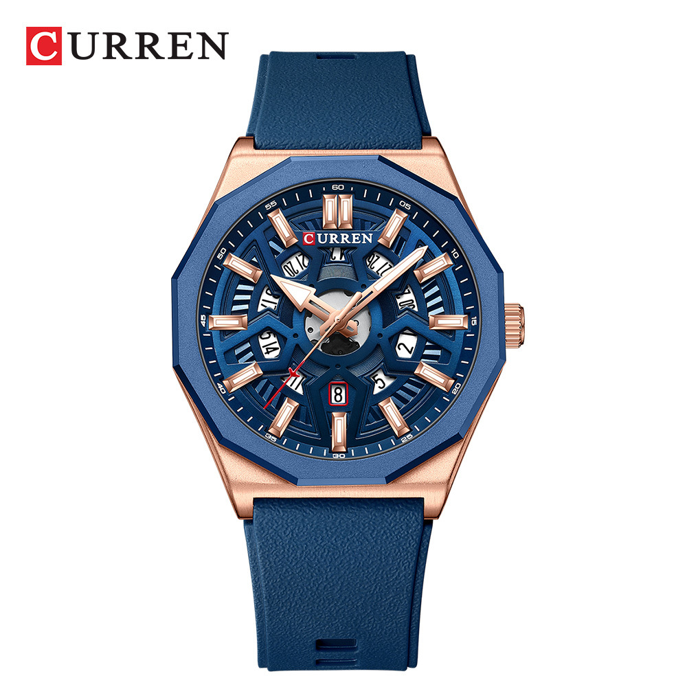 CURREN 8437 Unisex Minimalist  - Skeleton Mechanical Watch ulasan dan harga