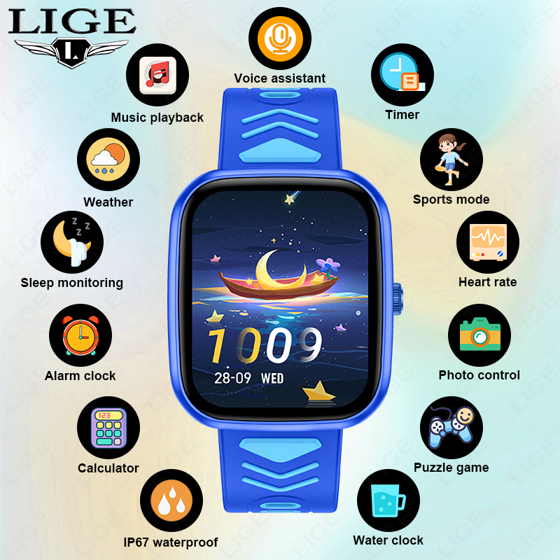 LIGE Kids Smartwatch Game Wate - Smartwatch Watches Birthday Gift For Boys ulasan dan harga