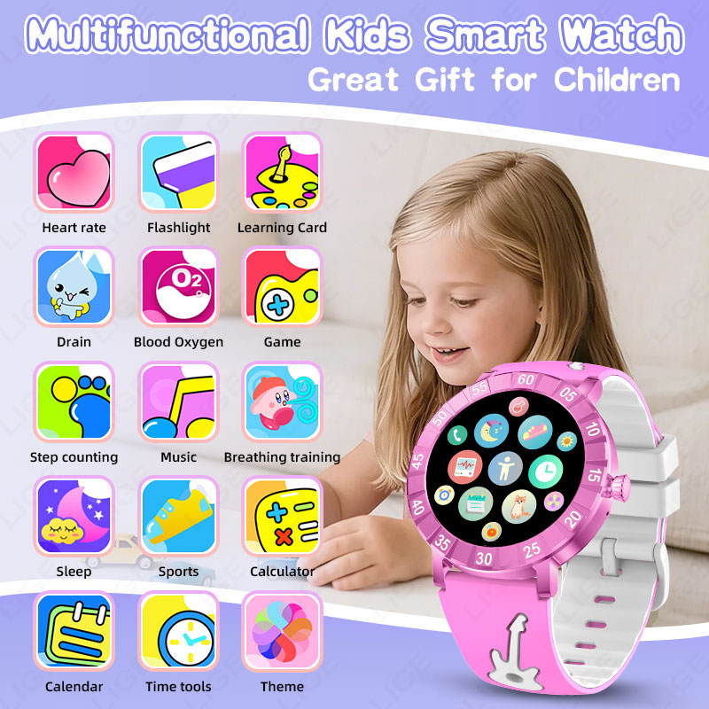 LIGE Girls Smart Watch SOS Chi - Smartwatch Watches Useful Gift For Boys ulasan dan harga