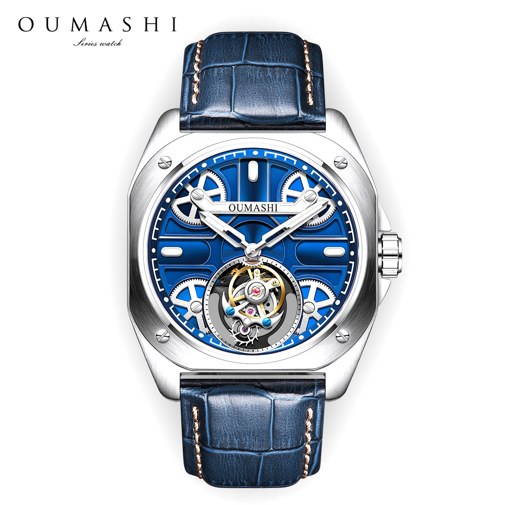 41mm Luxury men's watch Tourbi - Skeleton Mechanical Watch ulasan dan harga