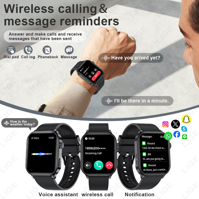 LIGE Original Brand Smart Watc - Smartwatch Branded Watches For Women ulasan dan harga