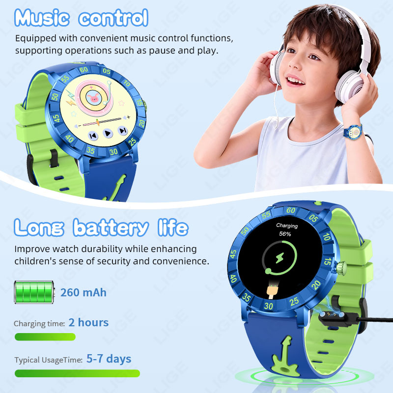 LIGE 2026 HRV Kids Smart Watch - Smartwatch Watches Useful Gift For Boys ulasan dan harga